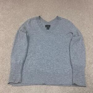 Halogen Sweater 100% Cashmere Women’s Gray Long Sleeve Pullover Size XS
